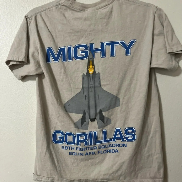 Boys Elgin Air-force Base Florida Mighty Gorillas 58th Fighter Squadron Size XL - Picture 4 of 5